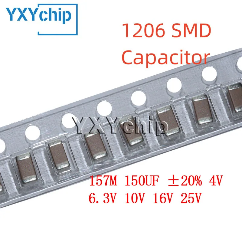 

20PCS 1206 157M 150UF ±20% 4V 6.3V 10V 16V 25V MLCC X5R SMD Chip Multilayer Ceramic Capacitor