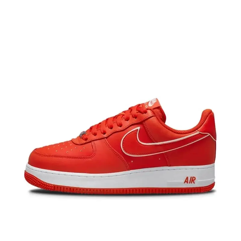 Nike Air Force 1 Men's and Women's Board Shoes Are Non Slip, Durable, Comfortable, Lightweight, Cushioned, Low Cut, Red