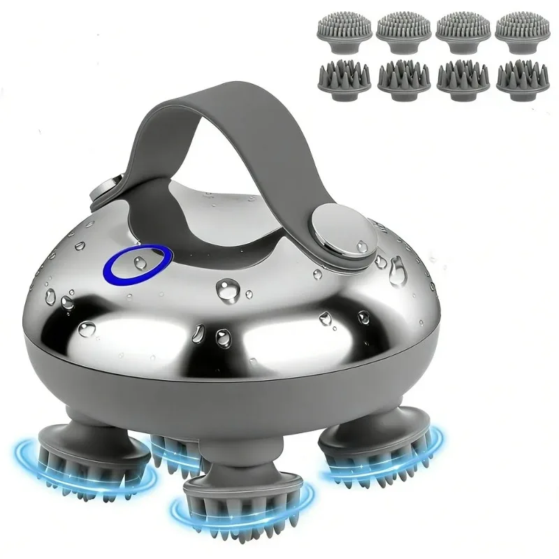 

Electric Scalp Massager Head Massager Scalp Stress Relax 5 in 1 Kneading 128 Massage Nodes Waterproof Hair Massage