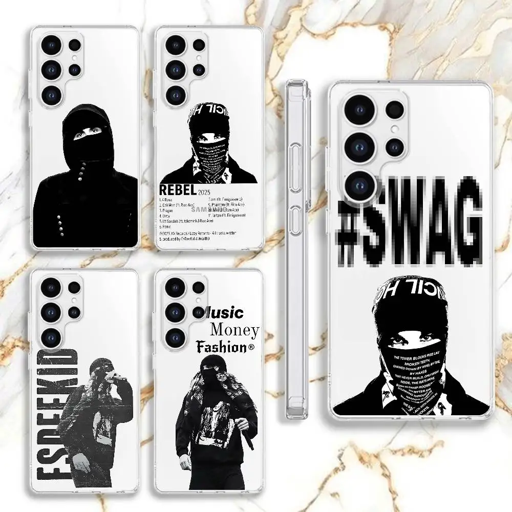 

E-EsDeeKid Phone Case For Samsung S21,S24,S30,S10,S22,S25,S23,S10,PIus,Ultra,5G,FE,lite Clear TPU Cover