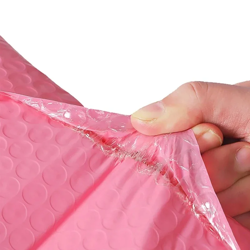 Imagem -05 - Pink Poly Bubble Mailers Envelopes Acolchoados a Granel Bubble Forrado Wrap Polymailer Bolsas para Embalagem de Envio Correio Auto Seal 20 Pcs 50 Pcs