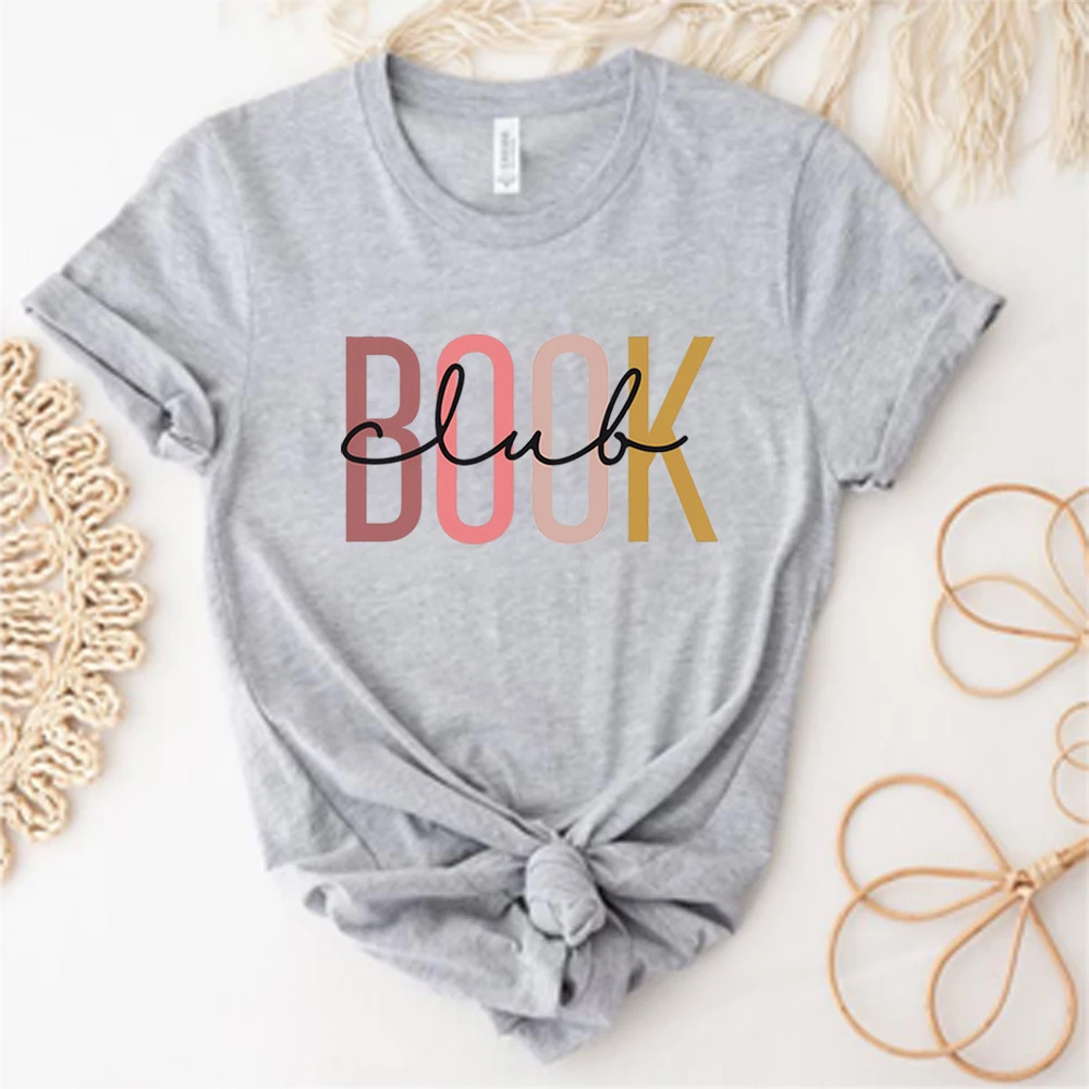 Book Club Tshirt Booktrovert Print Short Sleeve Shirt Book Shirts Funny Reading Tee Book Lover Gift Unisex Casual Tops