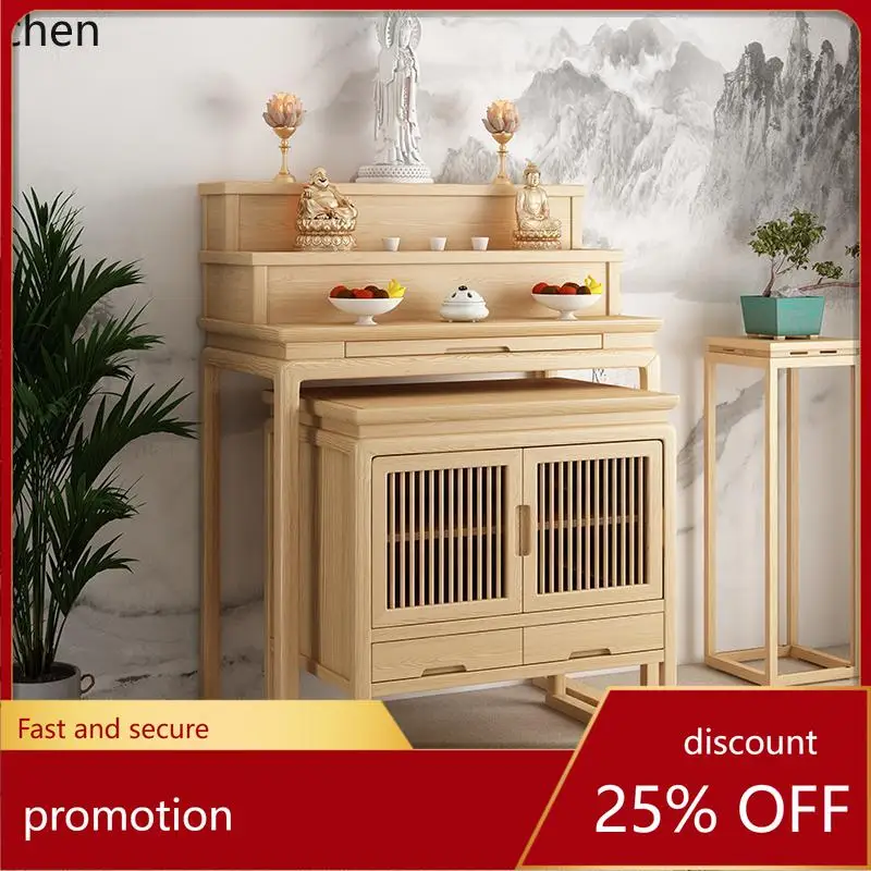 

ZML Solid Wood Household Living Room Incense Table Villa Buddhist Altar Worship Table Offering Table