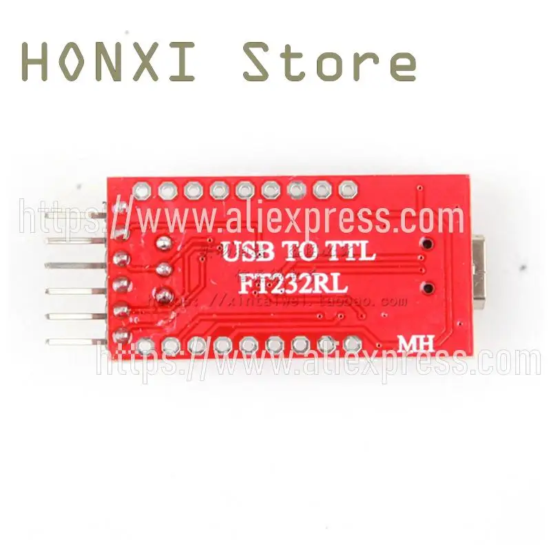Mini module d'interface USB 3.3V à 5V TTL, support FT232RL, ligne de téléchargement, 1 pièce
