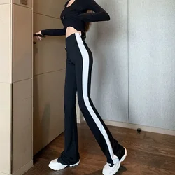 Jogging slim taille haute pour femme, pantalon de survêtement de sport noir, leggings évasés, pantalon de fitness féminin, vêtements de jogging, fjfor, Skinny G