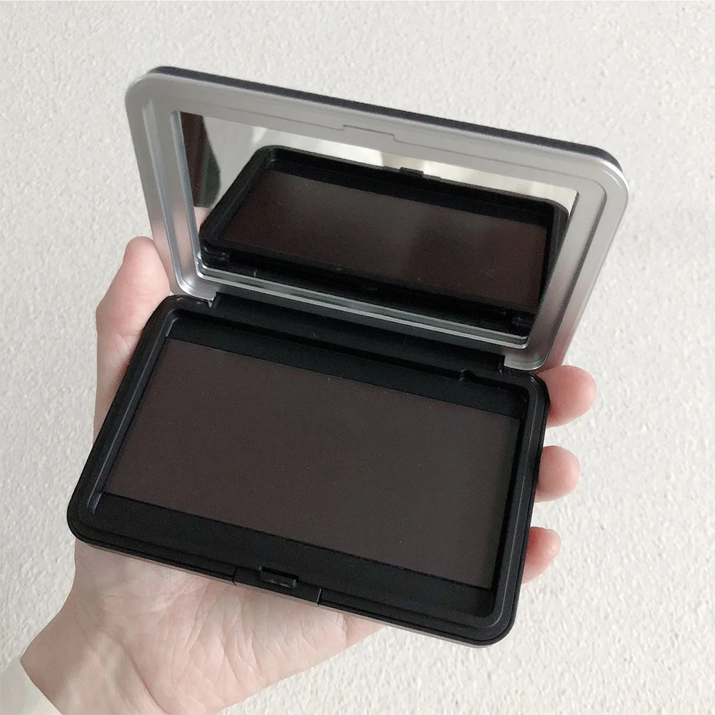 2 pçs sombra casos de maquiagem suprimentos diy recipientes paletes caixas com espelho pan almofada vazia compacto