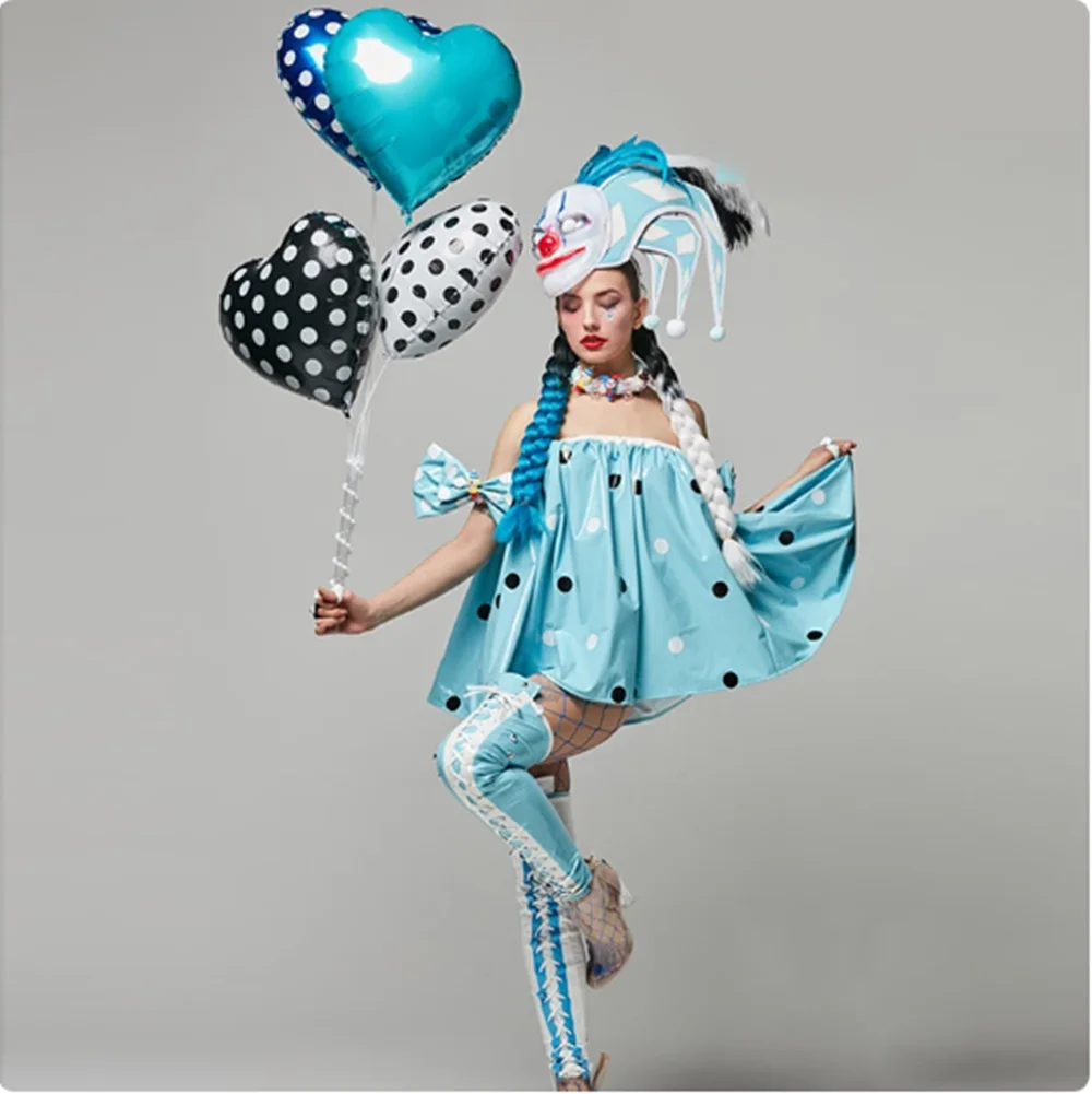 Lovely Candy Dress Women Jazz Gogo Dancer Outfit Stage Costume Joker Headwear Dj Ds Party Rave Outfit Festival Clothing