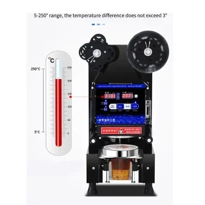 ماكينة ختم الأكواب الرقمية الأوتوماتيكية بالكامل عالية الجودة ماكينة سدادة الأكواب البلاستيكية لشاي الفقاعات #1