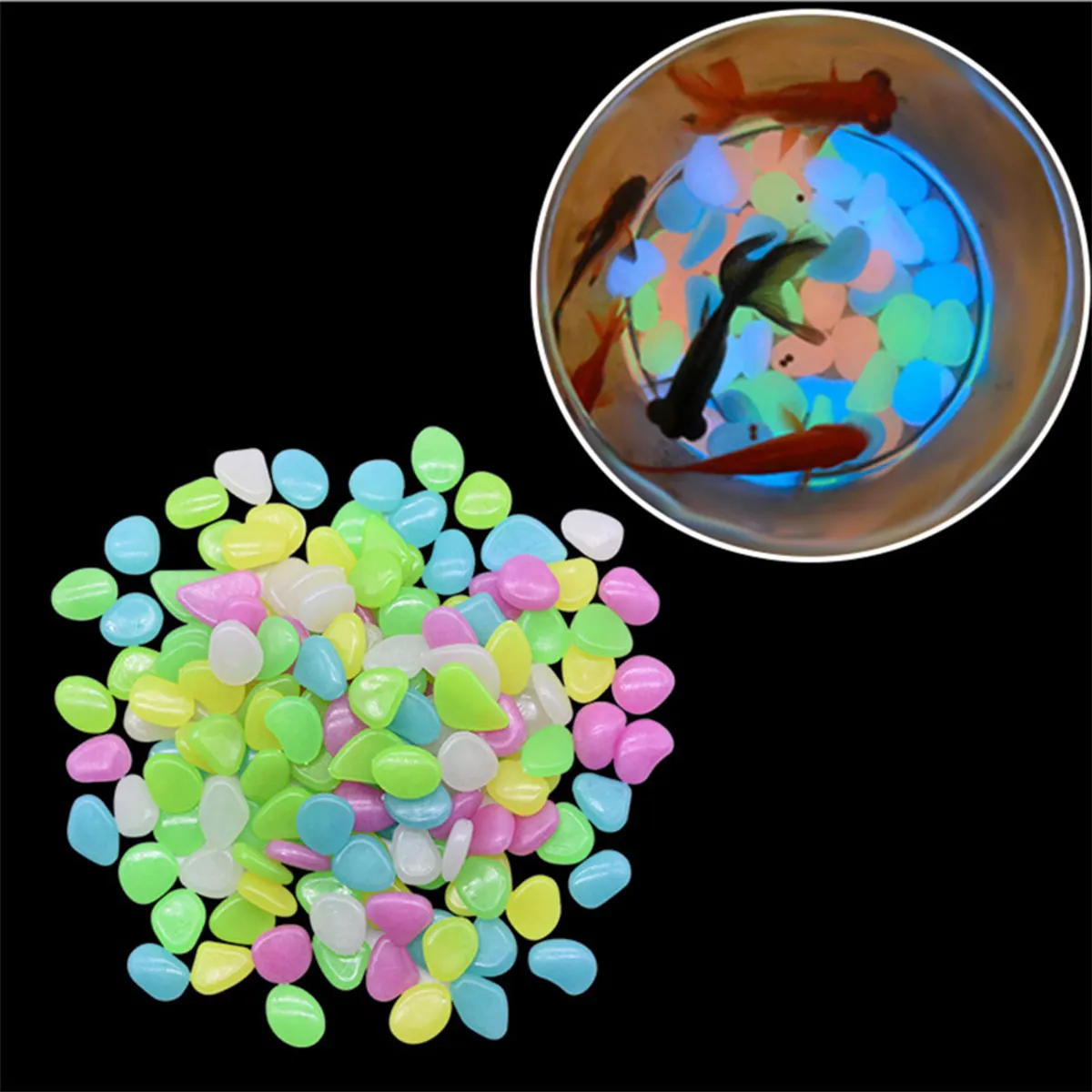 100pcs Solar Glow Rocks Garden decorations Solar energy storage Luminous stone Outdoor decoration Home DIY Decoration