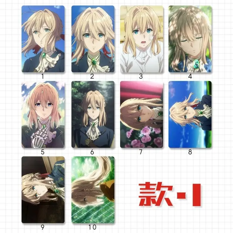 10PCS Anime Violet Evergarden Card Cosplay Student Card Collect Souvenirs Birthday Gifts Boys Girls