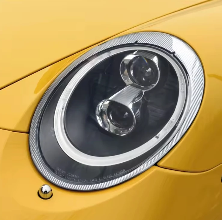 Auto Headlight for Porsche 997 2005-2009 Headlight Assembly Modification With Dual Lens LED Light Guide Laser Headlights