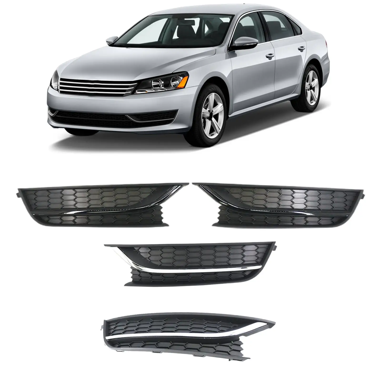 

Fog Light Cover Easy to Install Portable 561853666C Spare Parts for Volkswagen Passat 2012-2015 Edition 2012-2013