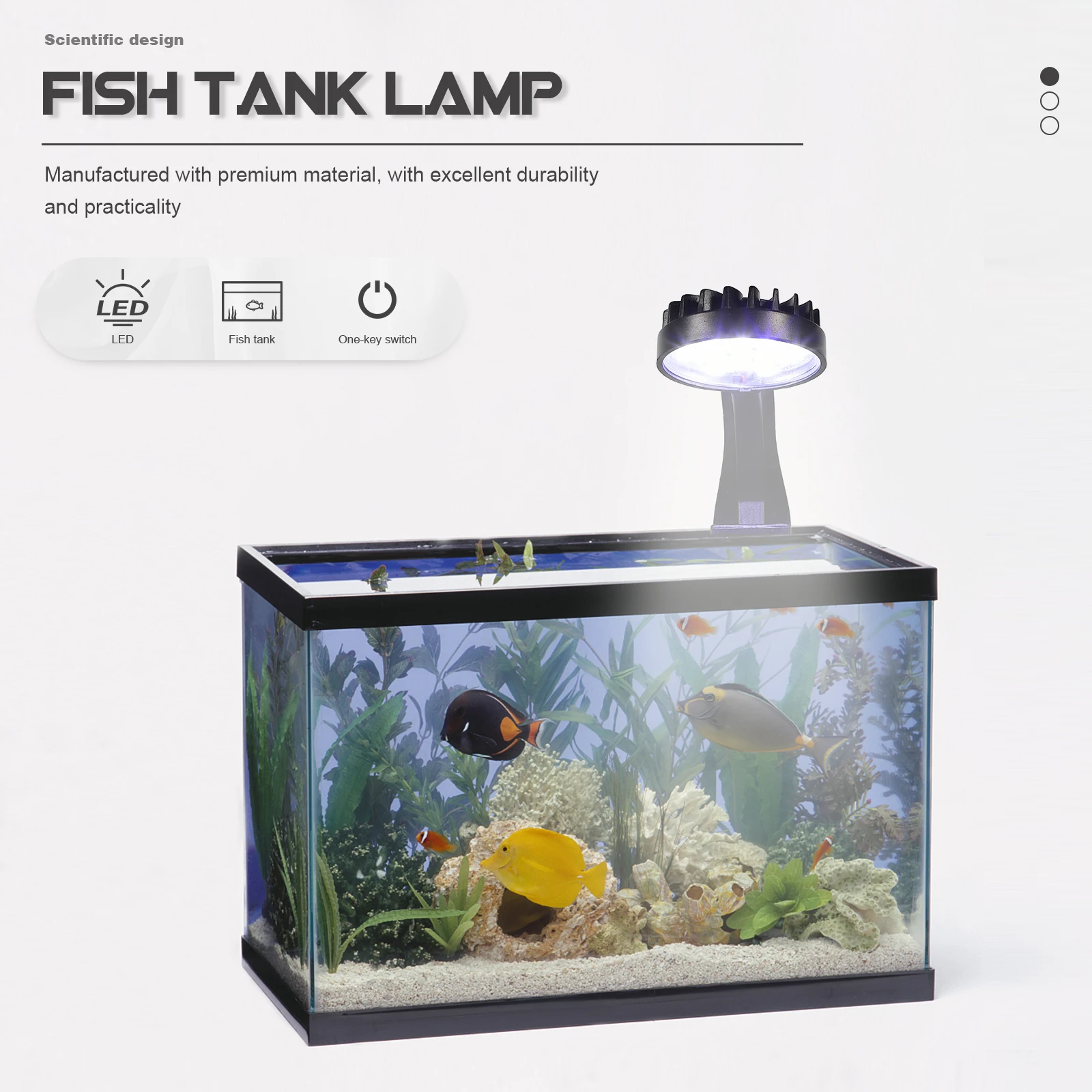 

Professional Fish Tank Lamp Clip Type Durable LED Aquarium Light Household Decor Easy Install Beautiful L scape Practical Pet