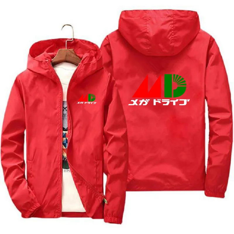 New Sega Mega Drive logo hoodies printing casual spring and autumn hooded cycling jacket pilot oversized 7XL zipper jacket coats