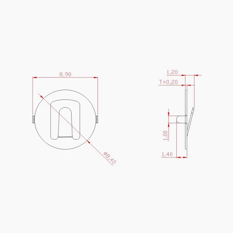 Clip à ressort de batterie CR2032, moitié fixe sur le cercle terminal positif et négatif