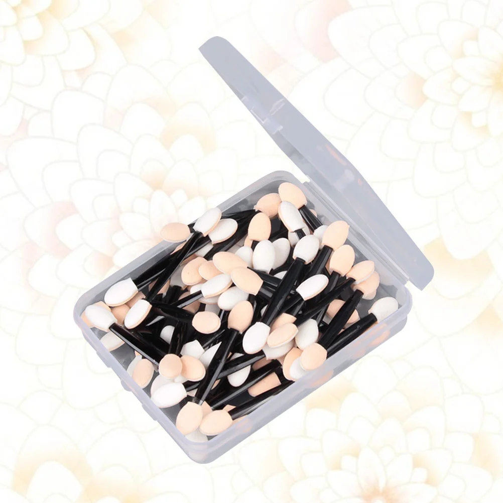 50 stuks kleine oogschaduw sponzen concealer borstel kleurrijke oogschaduw palet borstels make-up tools toepassing mini