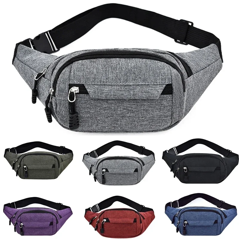 

Men's Breast Package Waterproof Outdoor Sports Bag Canvas Pouch Korean-style Waist Bag Fanny Pouch Crossbody Male Banana Bag