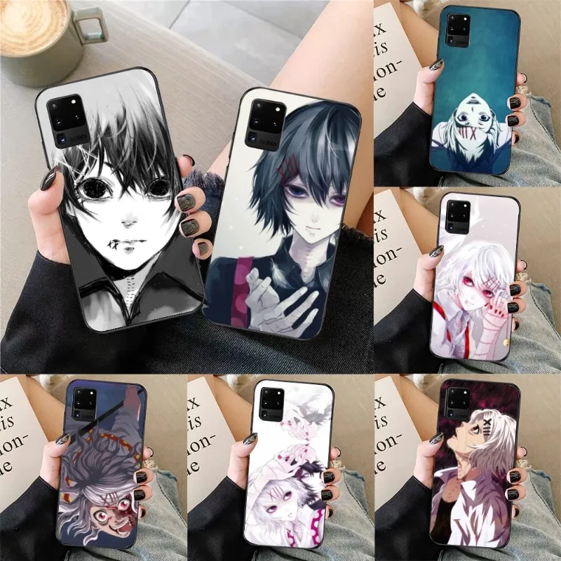 Tokyo Ghoul Juuzou Mobile Phone Case for Samsung Galaxy S23 S22 S21 S10 S9 S8 Plus Ultra Black Soft Phone Cover Funda