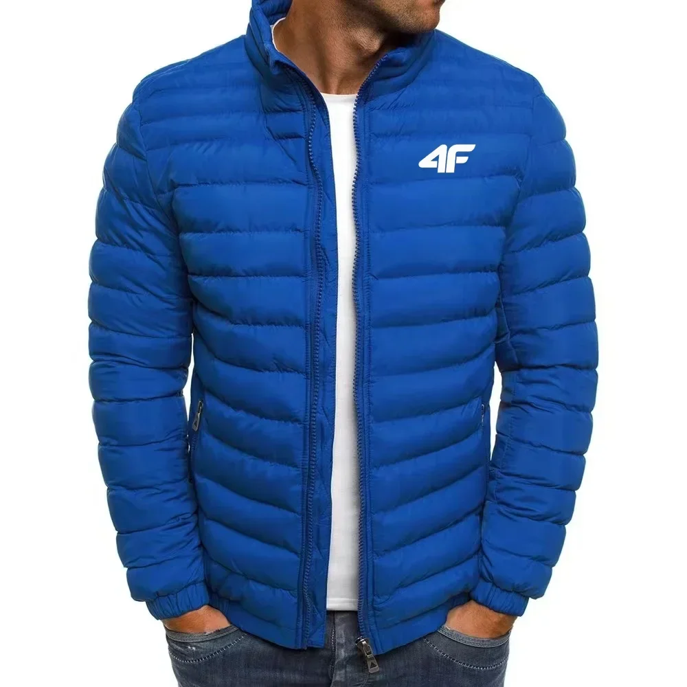 

Men's Stand Collar Jacket, Thick Cotton Lightweight Warm Coat, Winter Thermal Zip Up Outerwear, Vintage Streetwear Autumn Winter