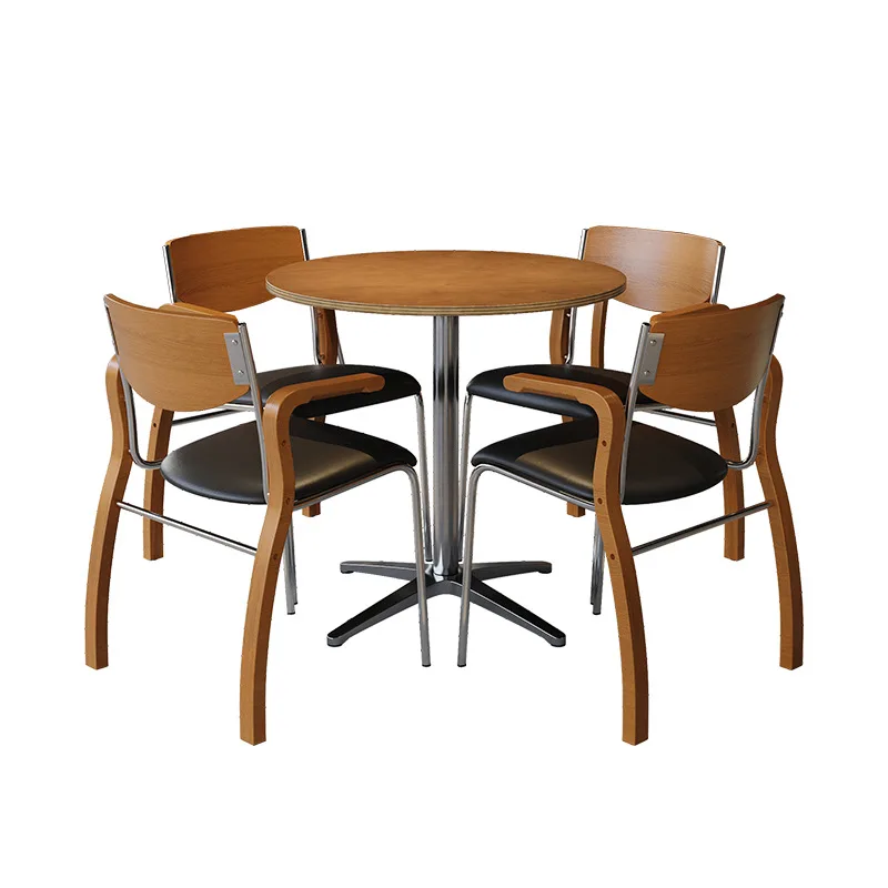 Retro cafe table and chair combination, modern minimalist, commercial dining table