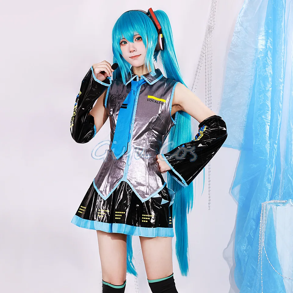 ミクコスプレ衣装カーニバル制服ウィッグアニメハロウィンコスチューム