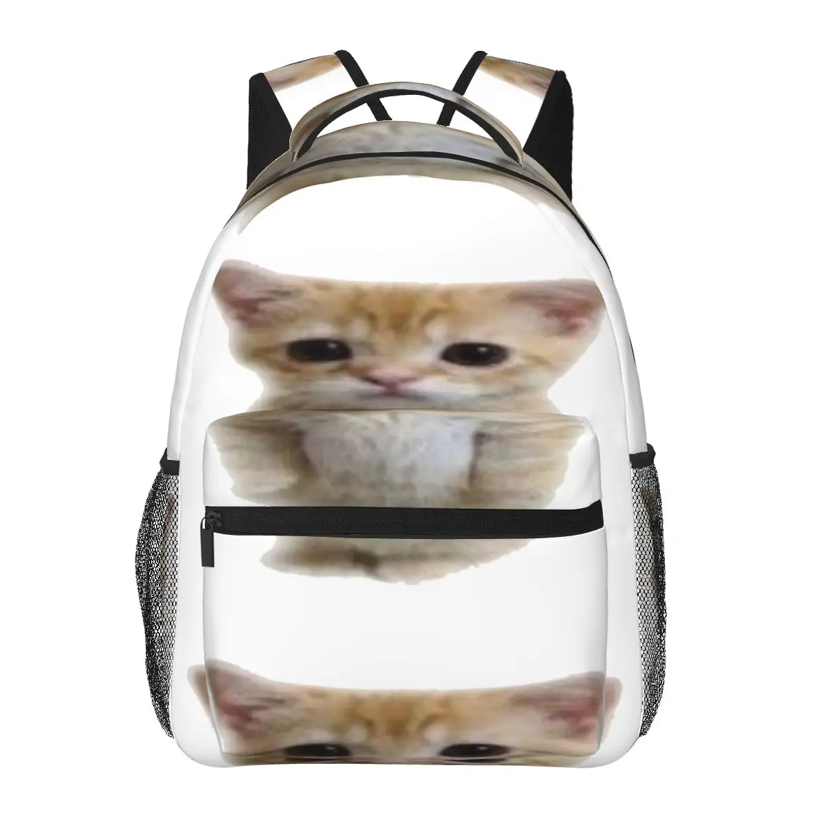 El Gato Standing Cat Meme Backpacks Boys Girls Bookbag Children School Bags Cartoon Kids Rucksack Shoulder Bag Large Capacity