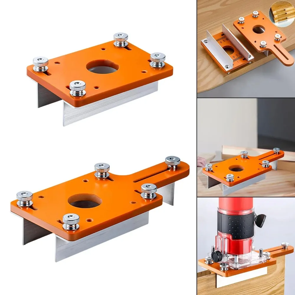 

2 In 1 Wood Router Table Insert Plate With limiter Sturdy Flip Board Trimming Machine Slotted Bracket