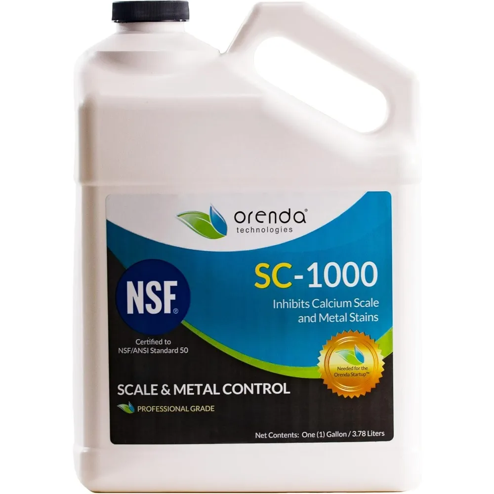 Orenda SC-1000-GAL Scale Control & Metal Chelant 1 Gallon Pool Scale Remover Metal Stain Prevention for Swimming Pools Spas