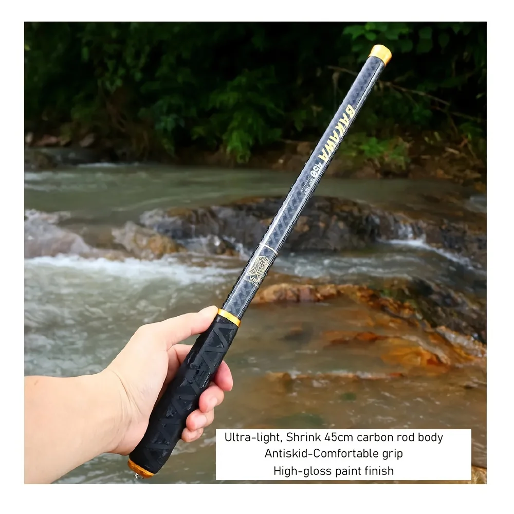 BAKAWA Ultraleichte Carbon-Angelruten 1,8M-7,2M Tragbare Teleskop-Reise-Mini-Stream-Feeder-Rute Harte Pesca Karpfen-Süßwasser-Angelrute – Detail 11