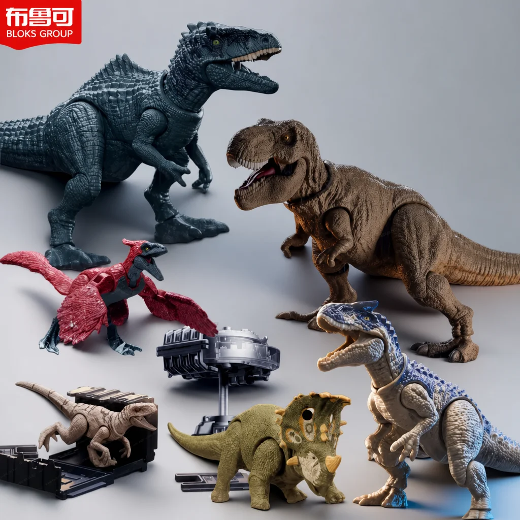【In Stock】Blokees Terraventure Jurassic World T504 Blind Box Full Box 12pcs Dinosaur Assembly Model Action Figure Collection Toy
