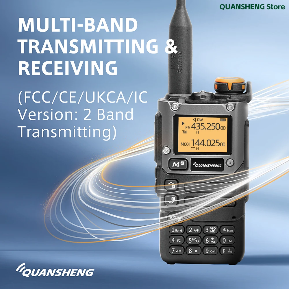 Quansheng-Amador Walkie Talkie de Longo Alcance, AM, Comunicação FM, Receptor de Rádio Bidirecional, Conjunto Transceptor Sem Fio, UV K5 8