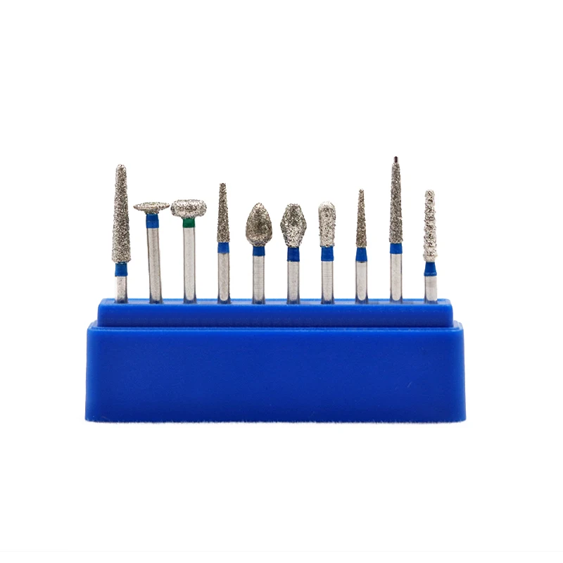 

10pcs Dental Diamond High Speed Polishing Bur Set Bur Drill Bits Tooth Crown Inlay Preparation Burs Tools Dentistry Accessori