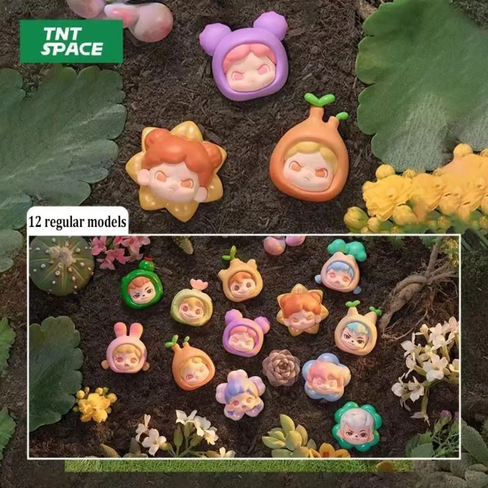 Mini Tntspace Plant Research Institute Blind Box Cute Cartoon Anime Figure Mystery Box Surprised Doll Desktop Ornament