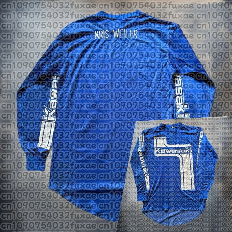 

Мотоциклетная футболка Kawasaki, новая футболка Kawasaki, летняя футболка для верховой езды, солнцезащитный крем, быстросохнущая, впитывающая пот, футболка с длинным рукавом