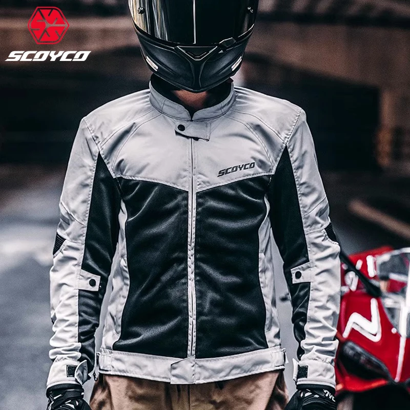 

SCOYCO Motorcycle Jacket Summer Breathable Motorbike Jacket Men Anti-fall CE Protective Motocross Racing Jacket Riding Clothing