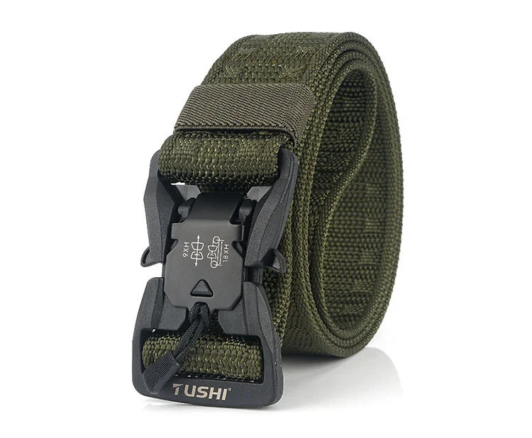 Belt 1200D Tactical Adjustable Army Belt with Magnetic Buckle Heavy Duty Waist Belt Outdoor Training Hunting Climbing