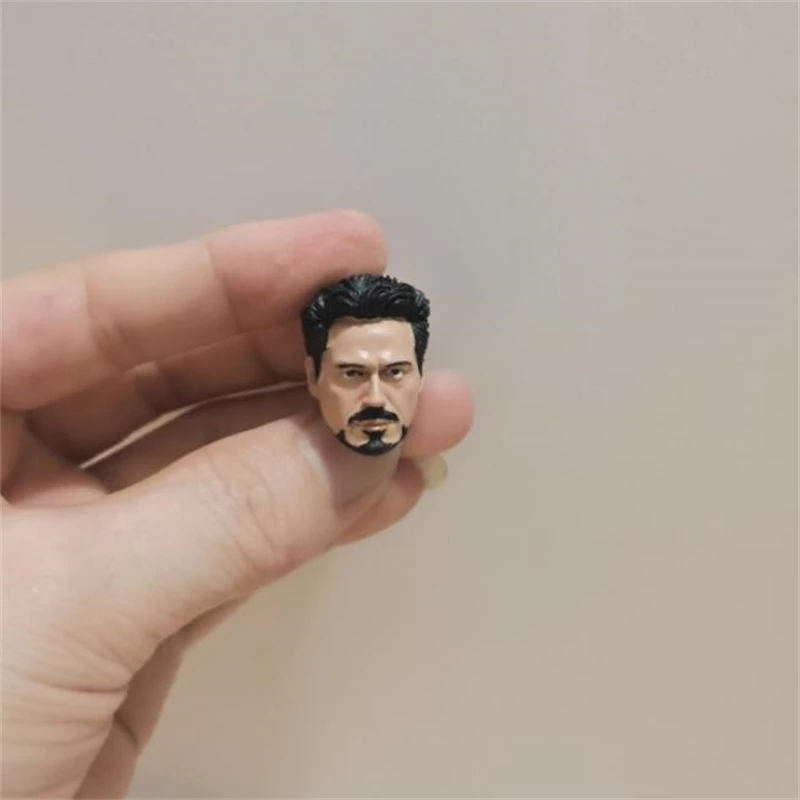 Painted 1/10 Scale Iron Boy Tony Stark Head Sculpt Fit 7