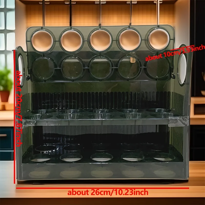 30Grids Automatically rebound Egg Storage Box Rotating Refrigerator Organizer Food Containers Dispenser Kitchen Storage Boxes