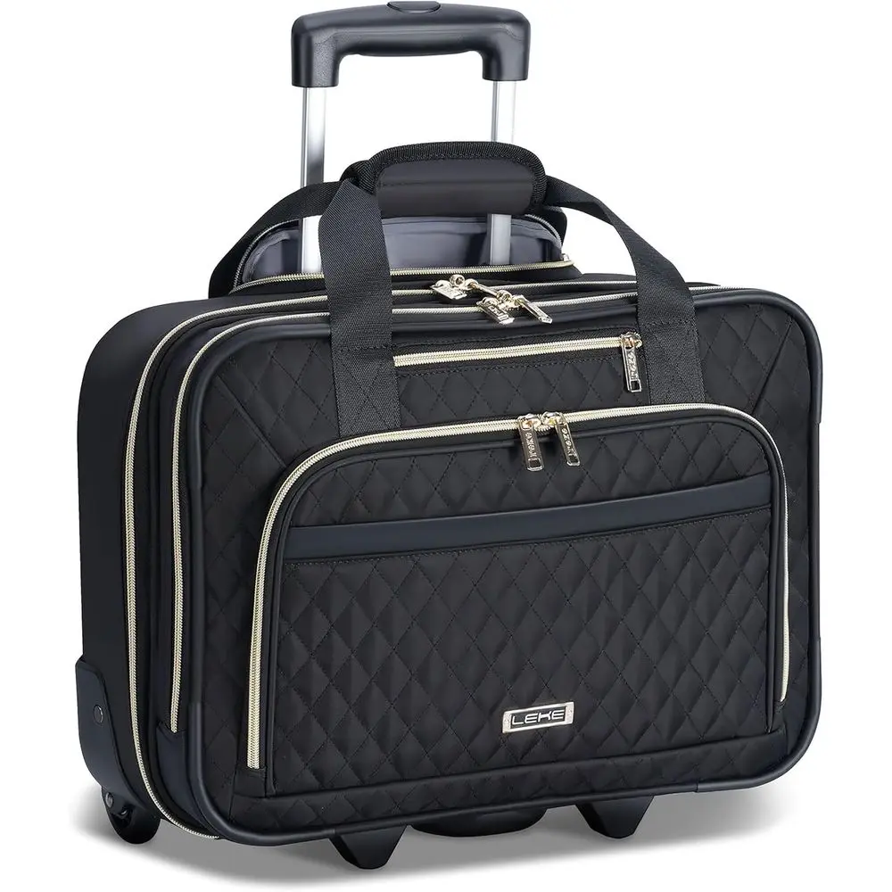 

Women's 15.6 Rolling Laptop Tote with Wheels, Water-Resistant Business Bag for Work and Travel