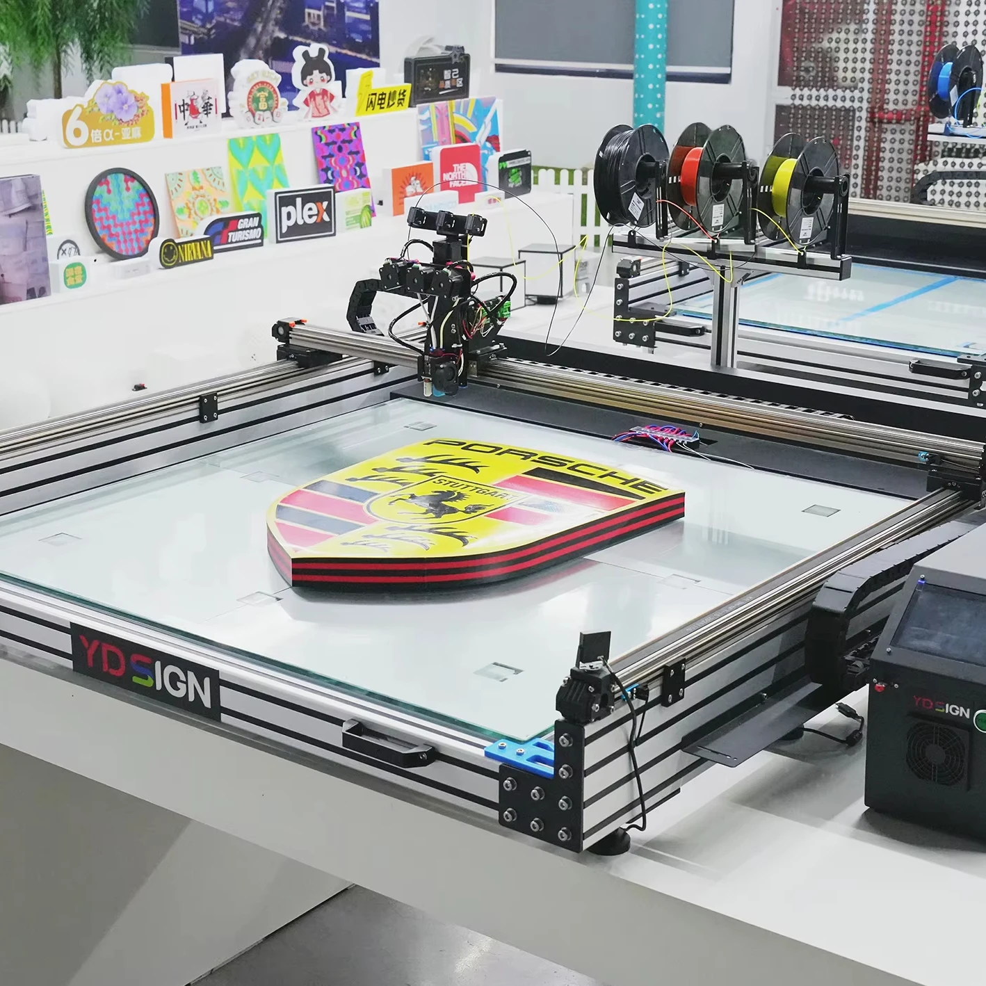 YD SIGN AS120 PRO 1200*1200 مللي متر عرض خاص PETG MMLA Imprimante Logo ثلاثية الأبعاد البلاستيك اضافية كبيرة ثلاثية الأبعاد طابعة ماكينة صنع الحروف