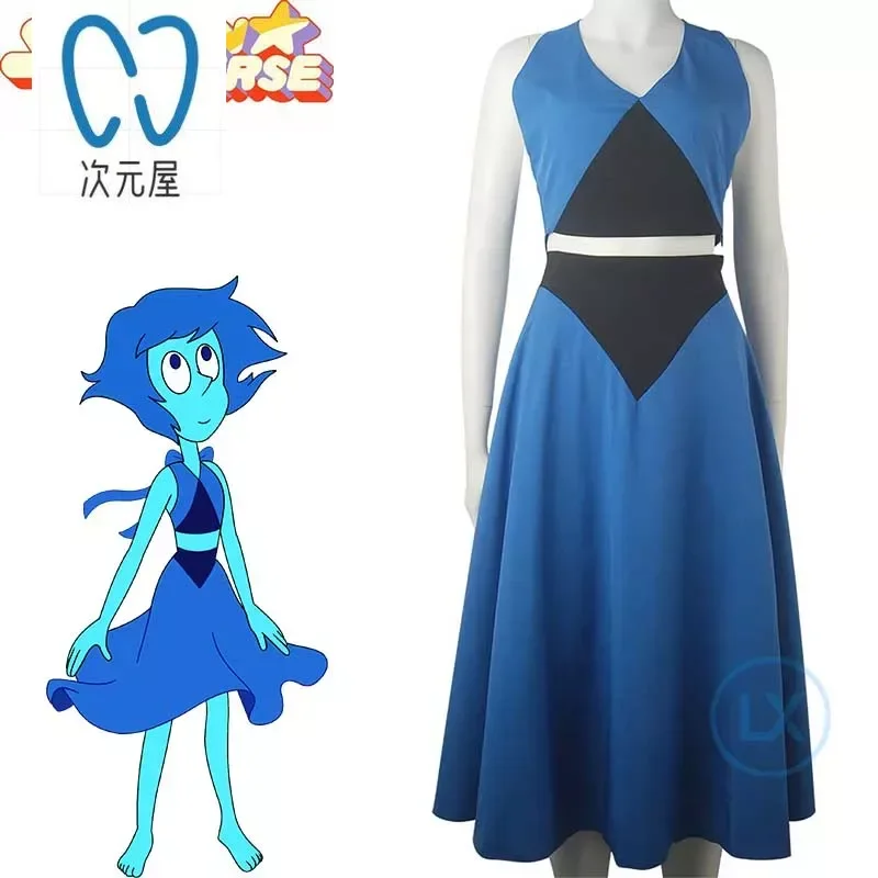 

Anime Steven Universe Coslpay Costume Lapis Lazuli Blue Dress Daily Wear Halloween Costume For Women Girls Anime Clothes