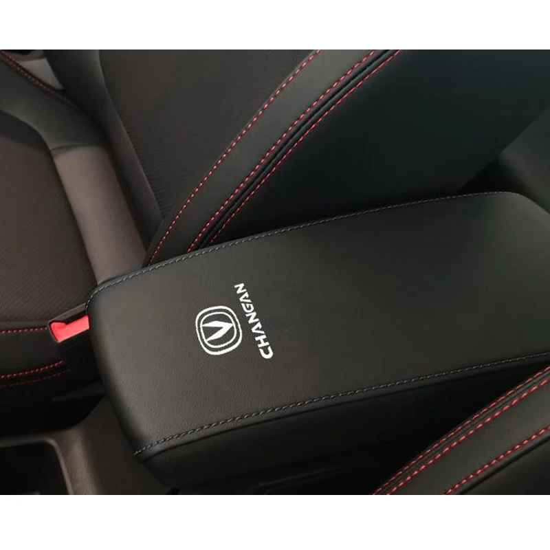 For Changan CS35 PLUS Car Center Control Armrest Box Microfiber Leather Trim Cover Max Accessories