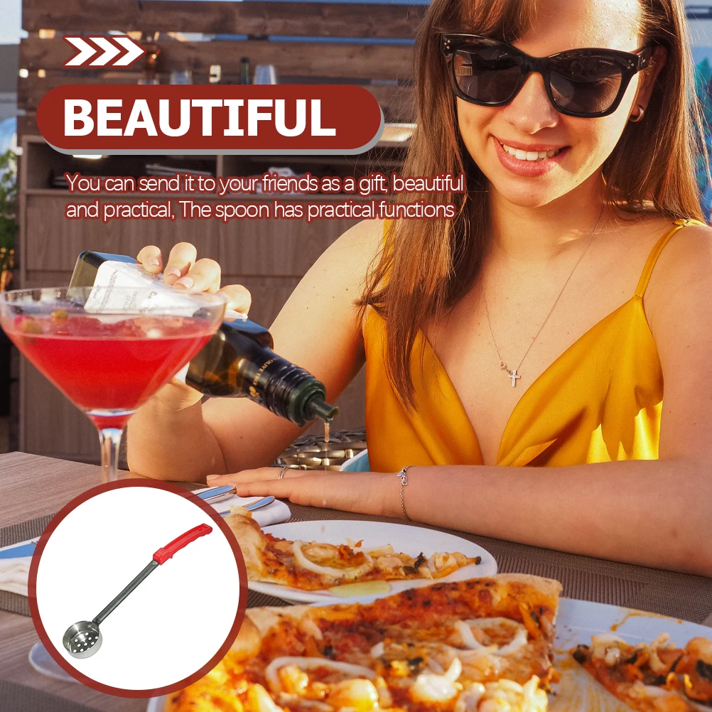 

Stainless Steel Pizza Spread Sauce Ladle Flat Bottom Kitchen Cooking Multi-Functional Practical Gift for Cooks
