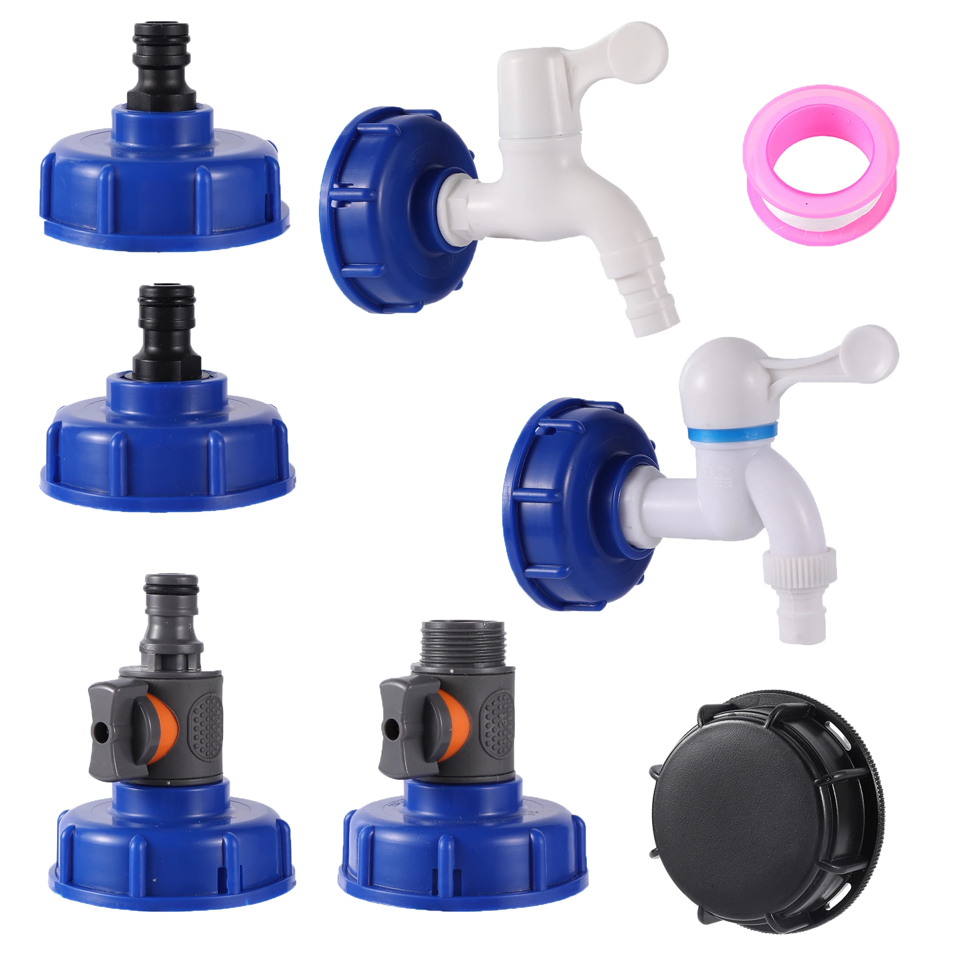 

1/2"3/4" IBC S60 Drain Adapter IBC Tank Faucet Hose Connector IBC Tote Valve Fittings Garden Hose Connector