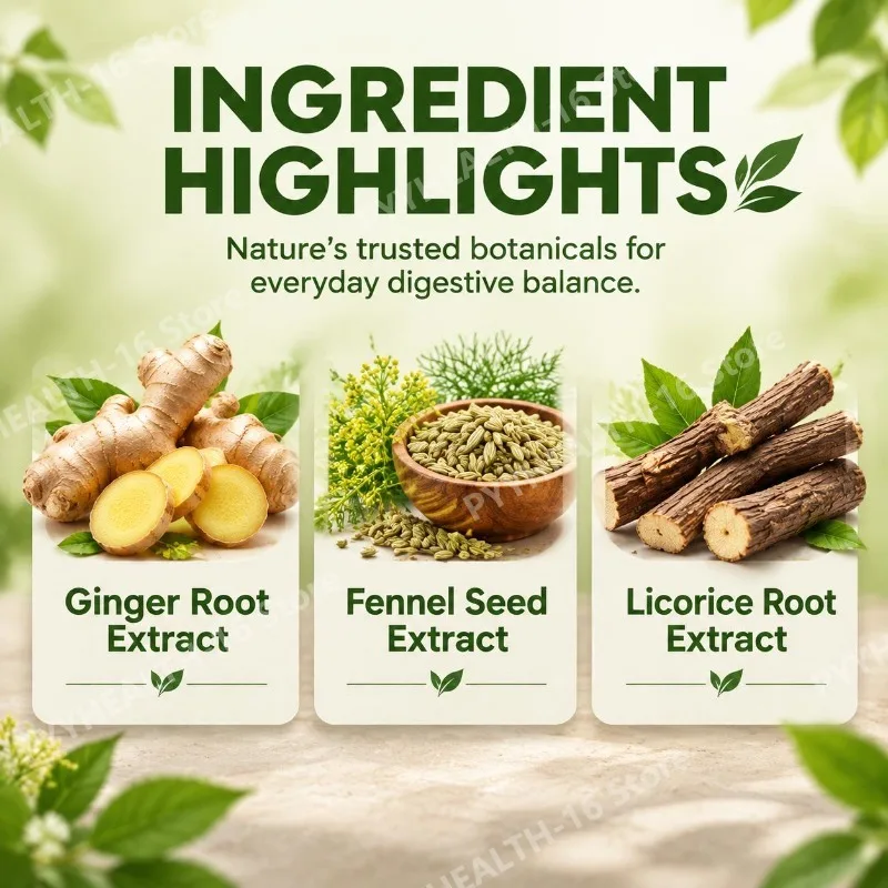 Digestive Support Liquid Drops with Ginger Fennel Licorice Extracts To Help Maintain Balanced Intestinal Environment 30 ML