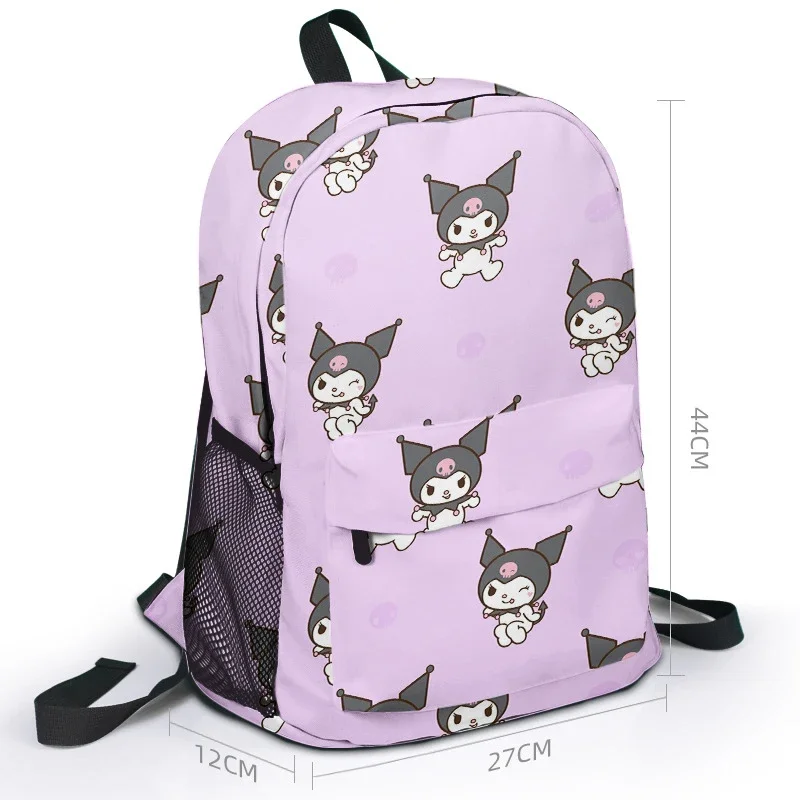 Sanrio kuromi mochila escolar olá kitty kawaii bookbag pequeno diabo animação dos desenhos animados lona ao ar livre anime mochila