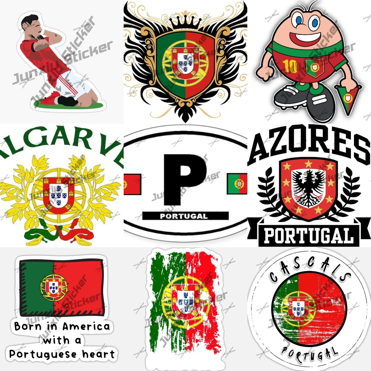 

Azores Algarve Portugal Badge Car Motorbike Bumper Sticker Cover Scratches Decoration Accessoire Voiture Door Vinyl Sticker