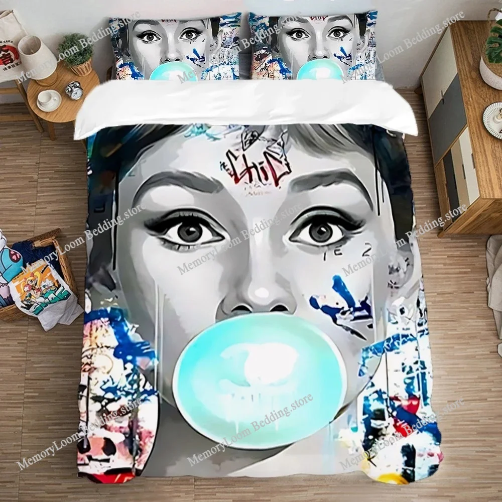 

Queen Bed Comforter Sets Dadaism Duvet Cover Set Single Double Large Size Bedding Decorations Art Pillowcase Fashion Linen Quilt