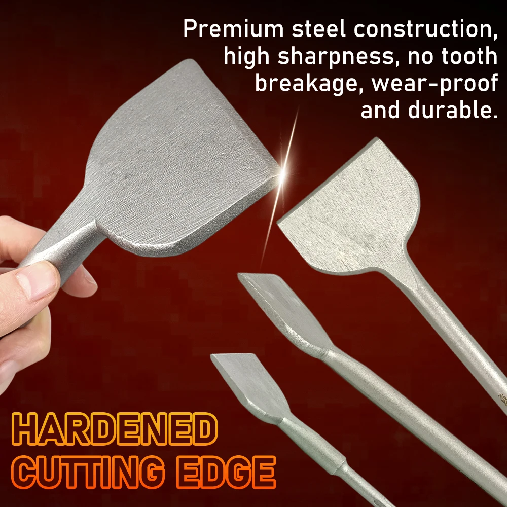 SDS Plus Round Shank Rotary Ha - Rotary Hammer Chisel Bit Flat review and price