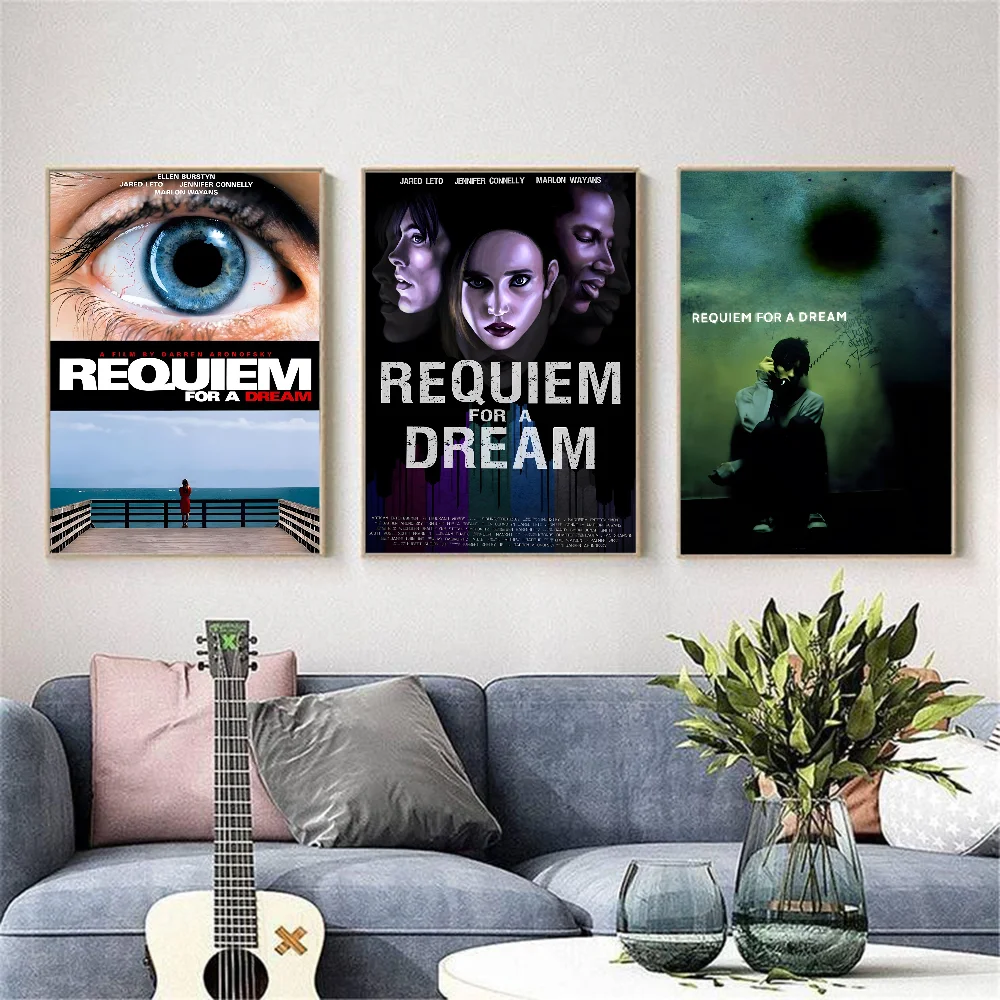 Requiem for a Dream Poster HD art sticky wall waterproof home living room bedroom bar aesthetic decoration